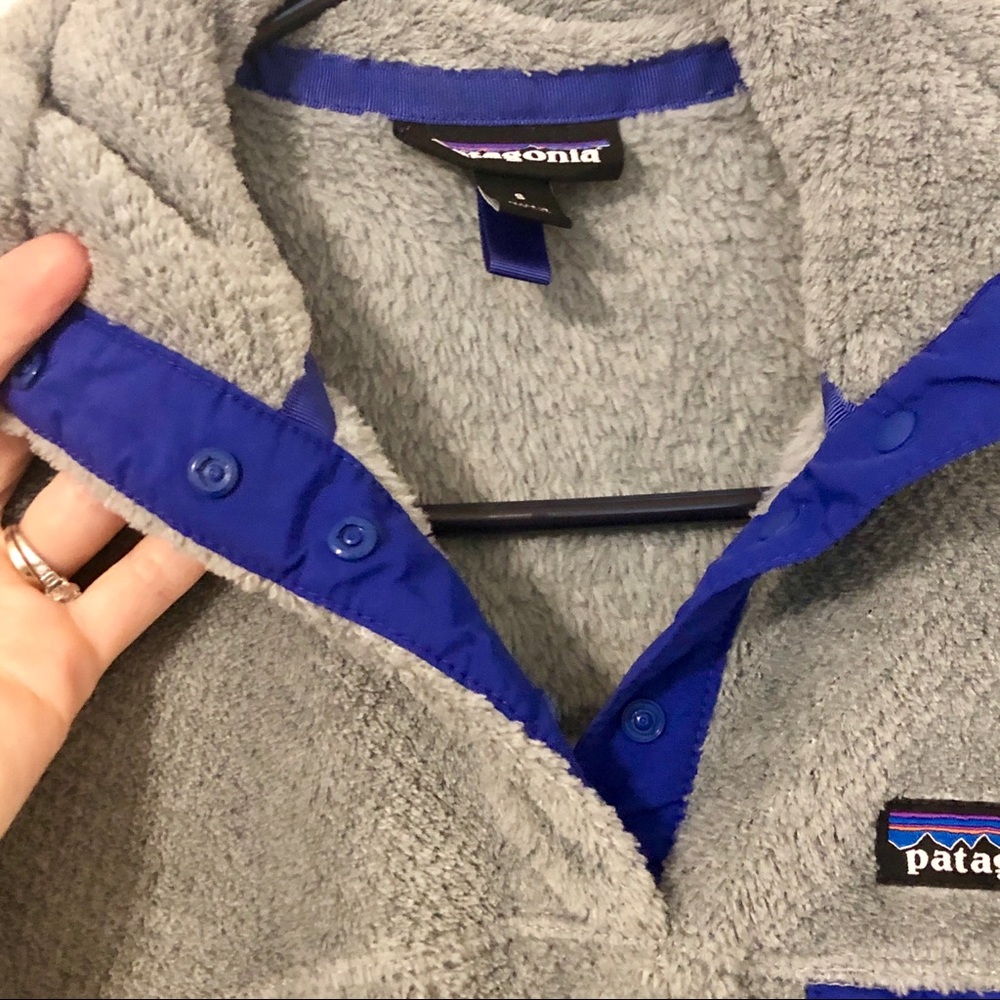Patagonia Re-Tool Snap-T Pullover Fleece Gray Blue - Picture 6 of 12